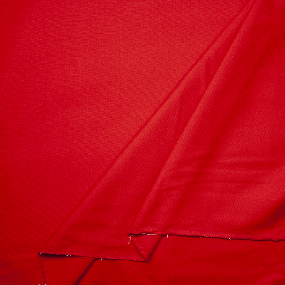 Red 10oz Cotton Bull Denim Fabric By The Yard - Wide shot