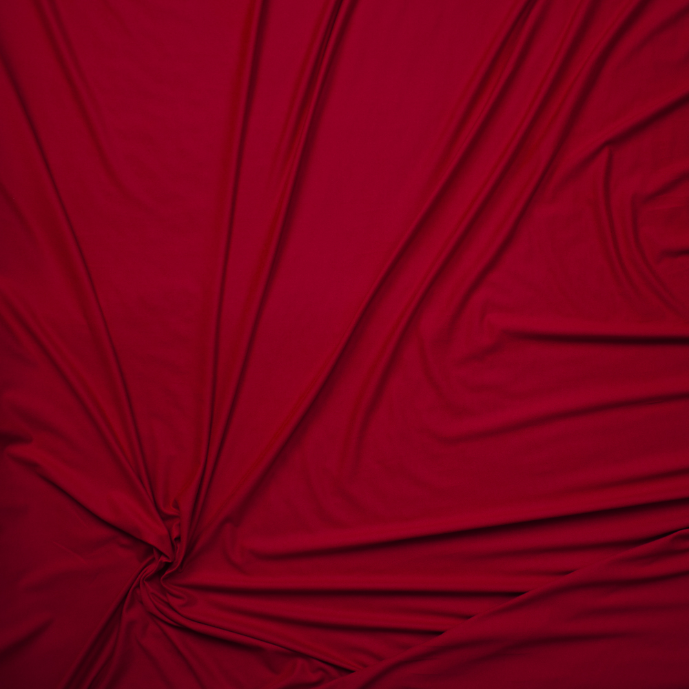 Rose Red Double Brushed Poly/Spandex Fabric By The Yard - Wide shot