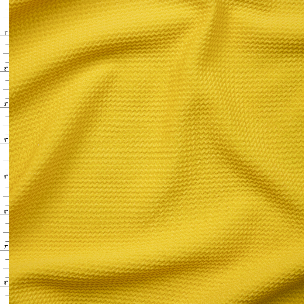 Solid Bright Yellow Bullet Liverpool Knit Fabric By The Yard