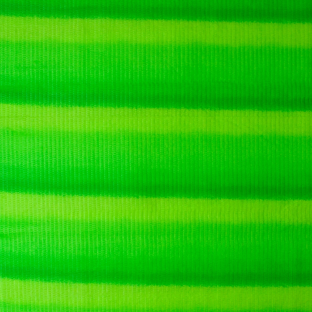 Lime Green Gradient Stripes ‘Tutti Frutti’ Plissé Fabric By The Yard - Wide shot