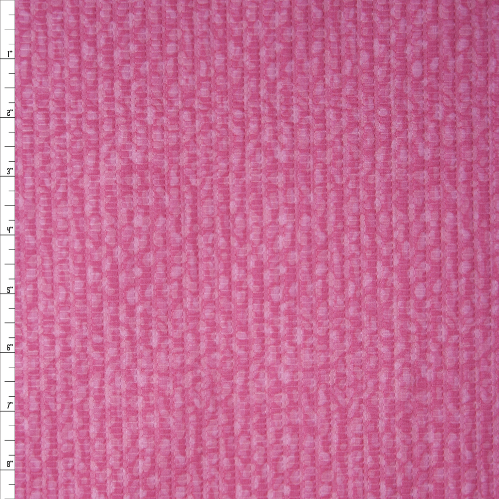 Light Pink Spots on Pink ‘Tutti Frutti’ Plissé Fabric By The Yard