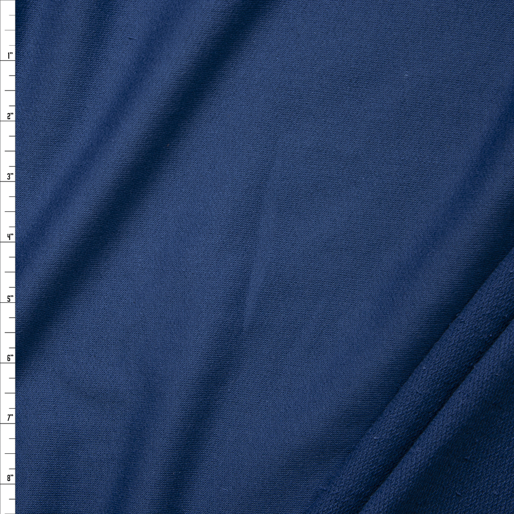 Teal Midweight Cotton French Terry Fabric By The Yard