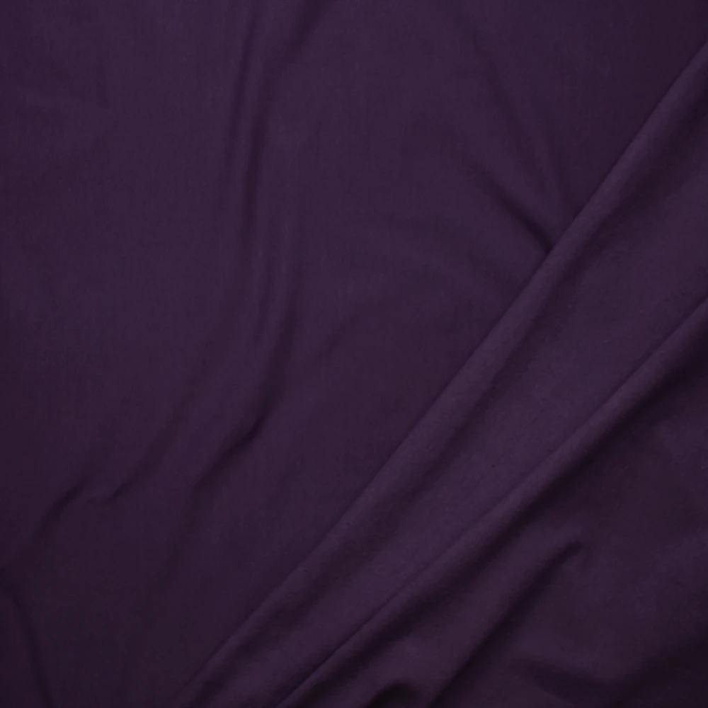 Plum Midweight 4-way Stretch Cotton French Terry Fabric By The Yard - Wide shot