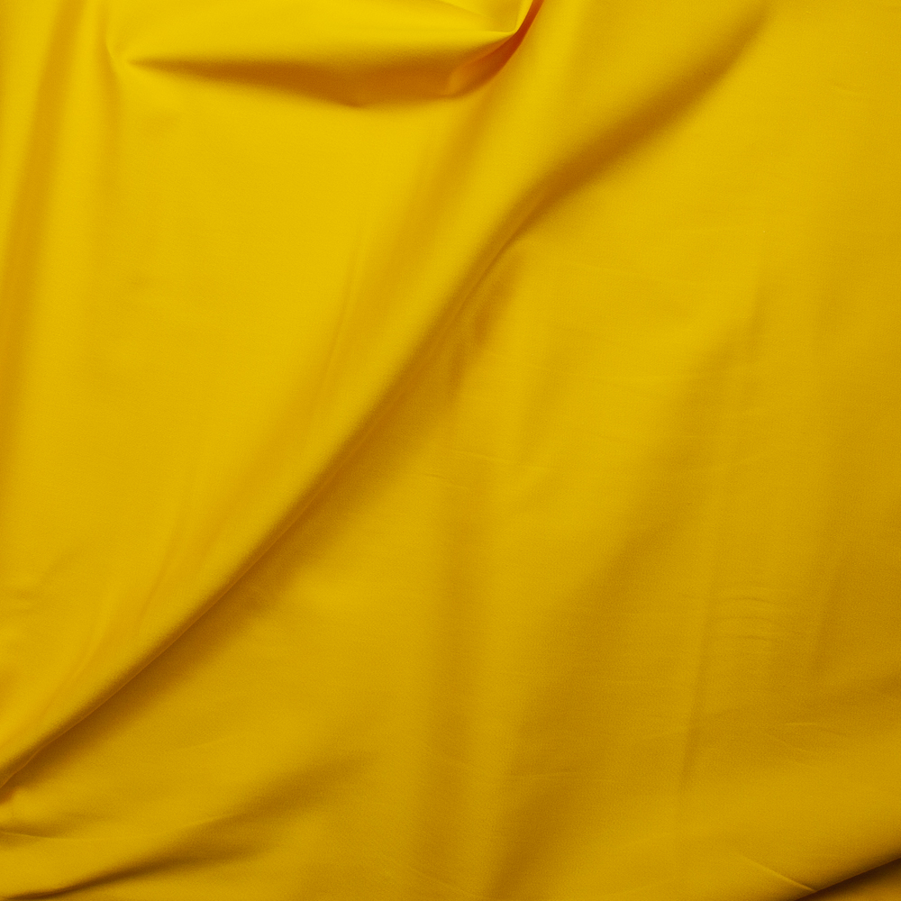 Sunbeam Yellow Stretch Cotton Twill Fabric By The Yard - Wide shot