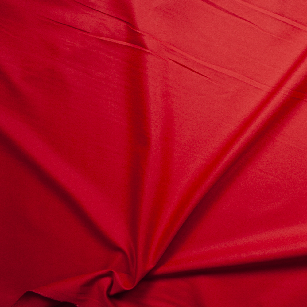 Red Stretch Midweight Cotton Twill Fabric By The Yard - Wide shot