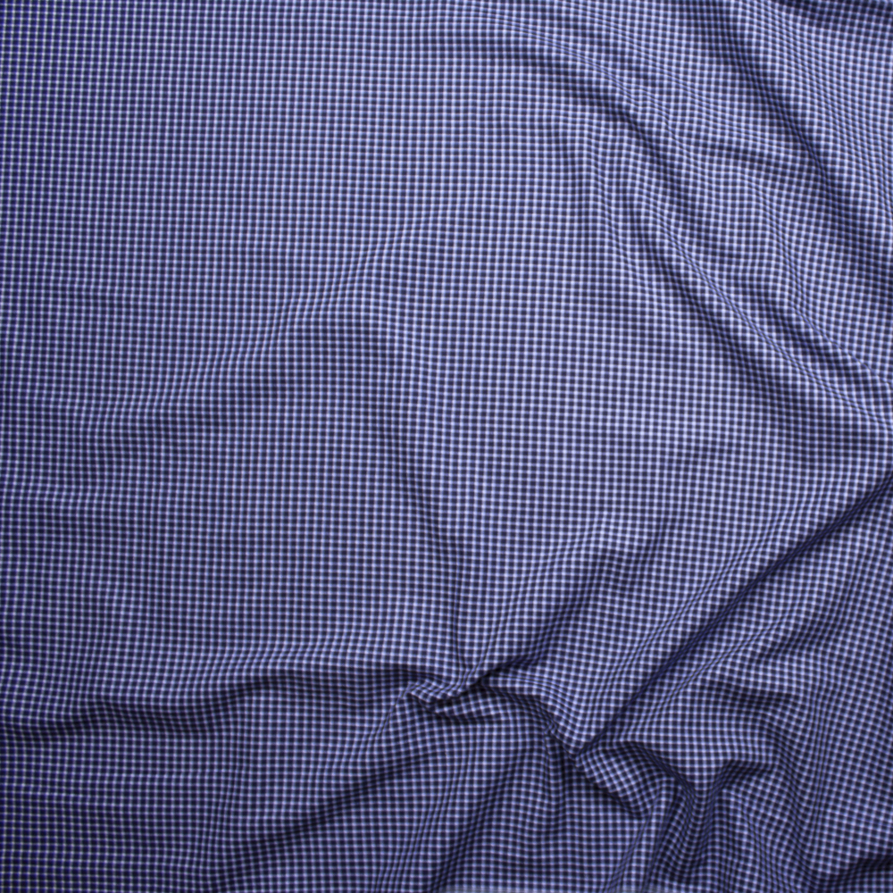 White on Navy Blue Plaid Fine Flannel Shirting from ‘Brooks Brothers’ Fabric By The Yard - Wide shot
