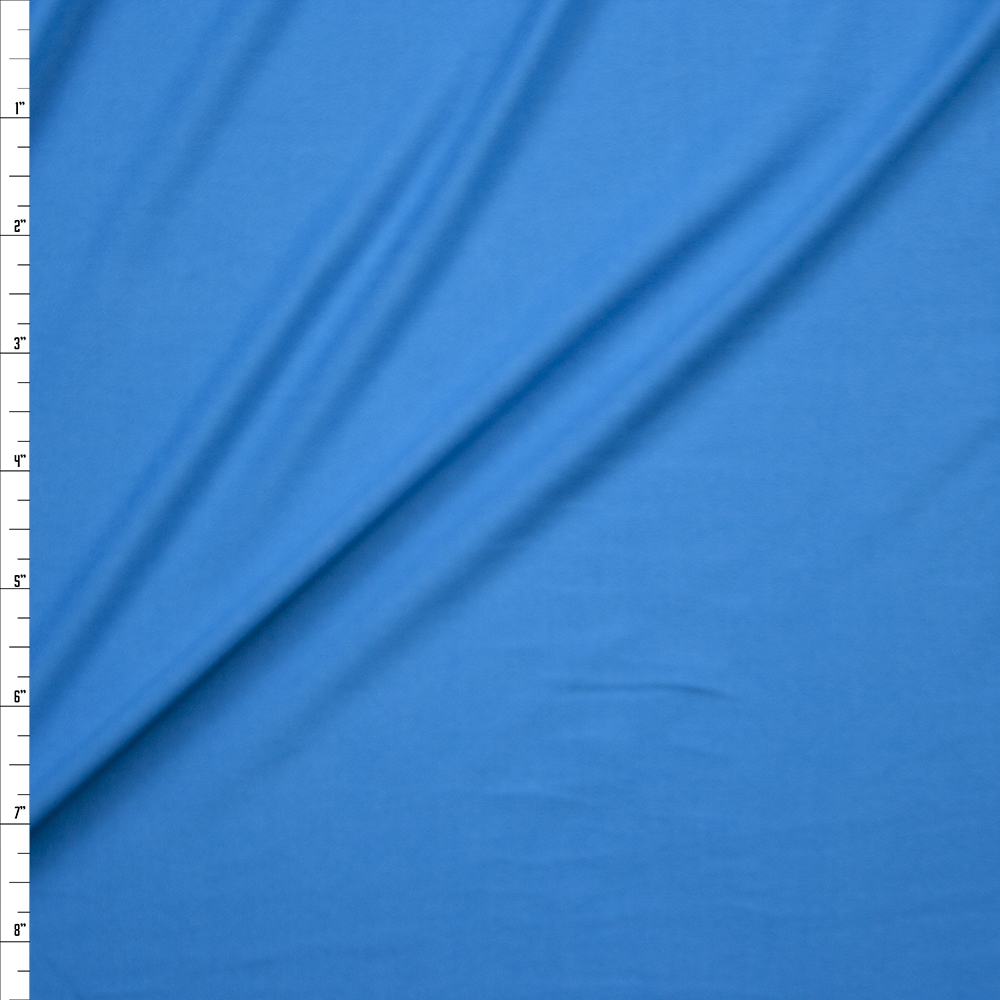 Turquoise Double Brushed Poly/Spandex Knit Fabric By The Yard