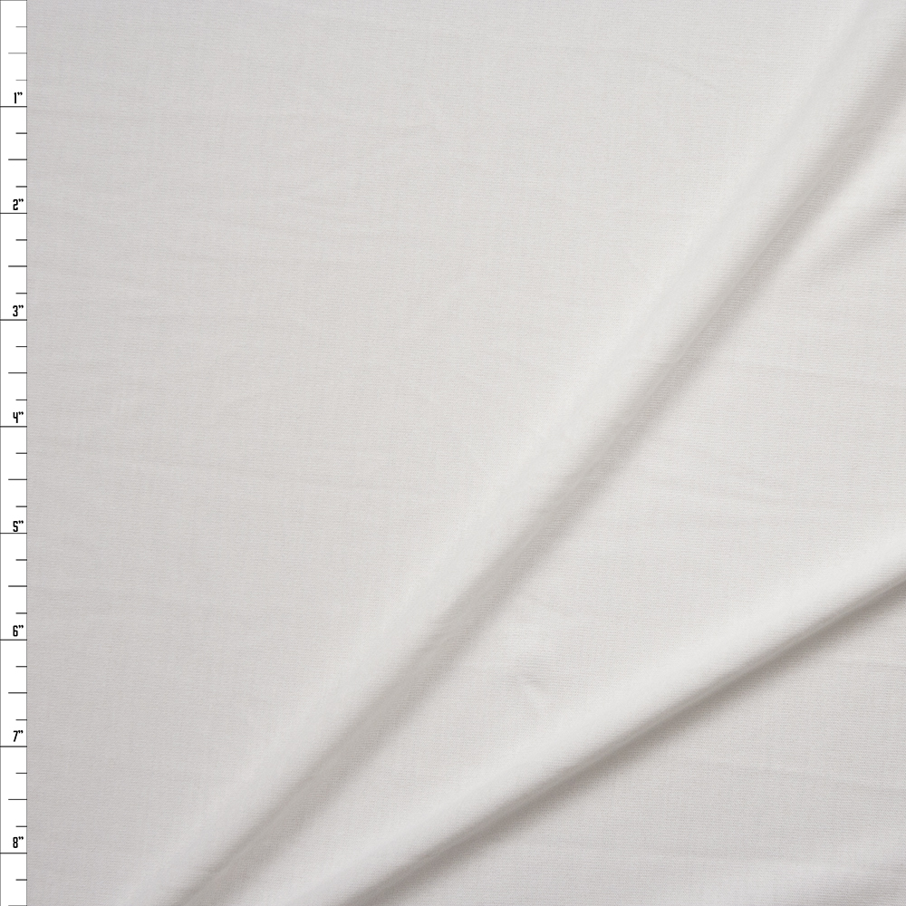 White Sand Washed Poly/Modal Jersey Knit Fabric By The Yard