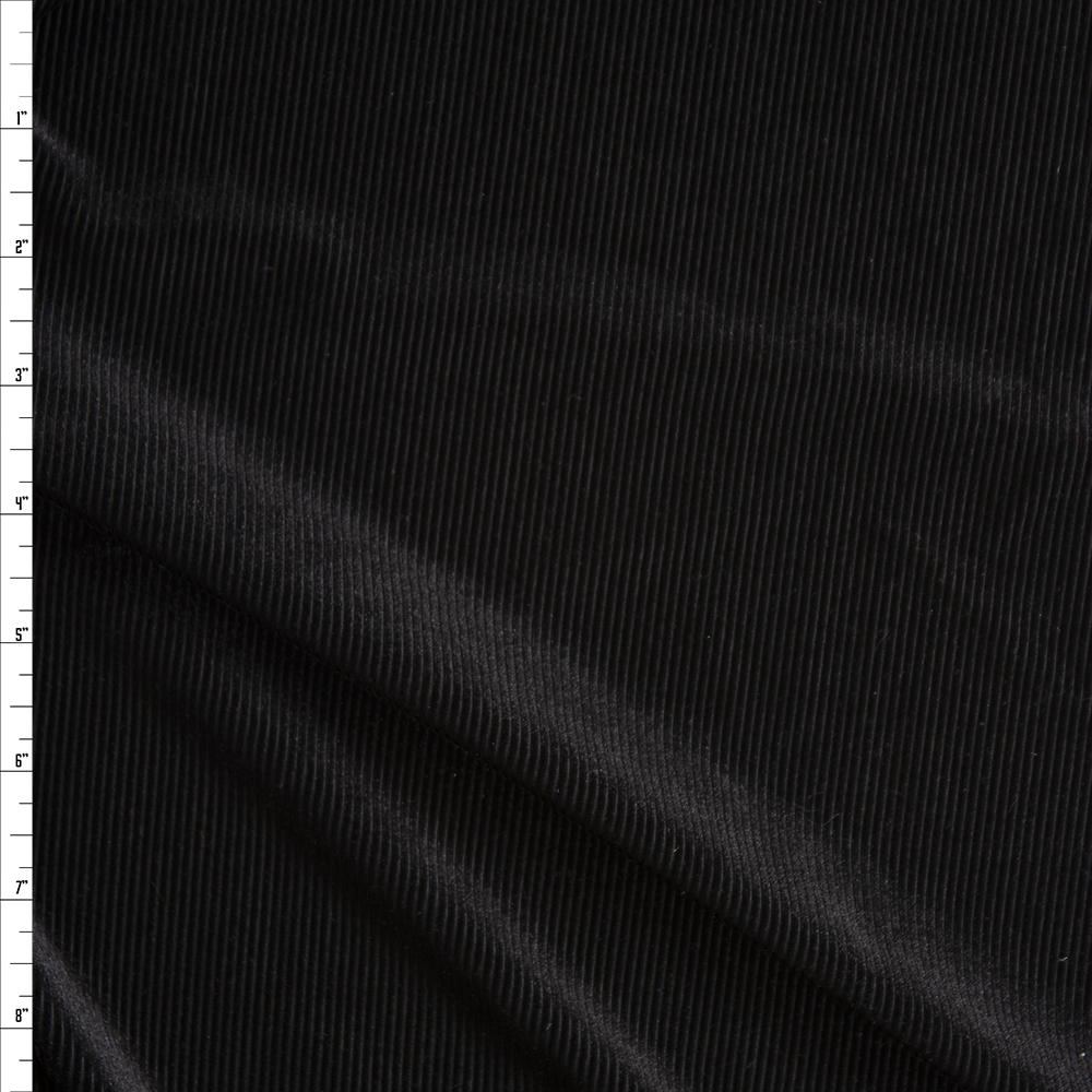 Black 4-way Stretch Corduroy Fabric By The Yard