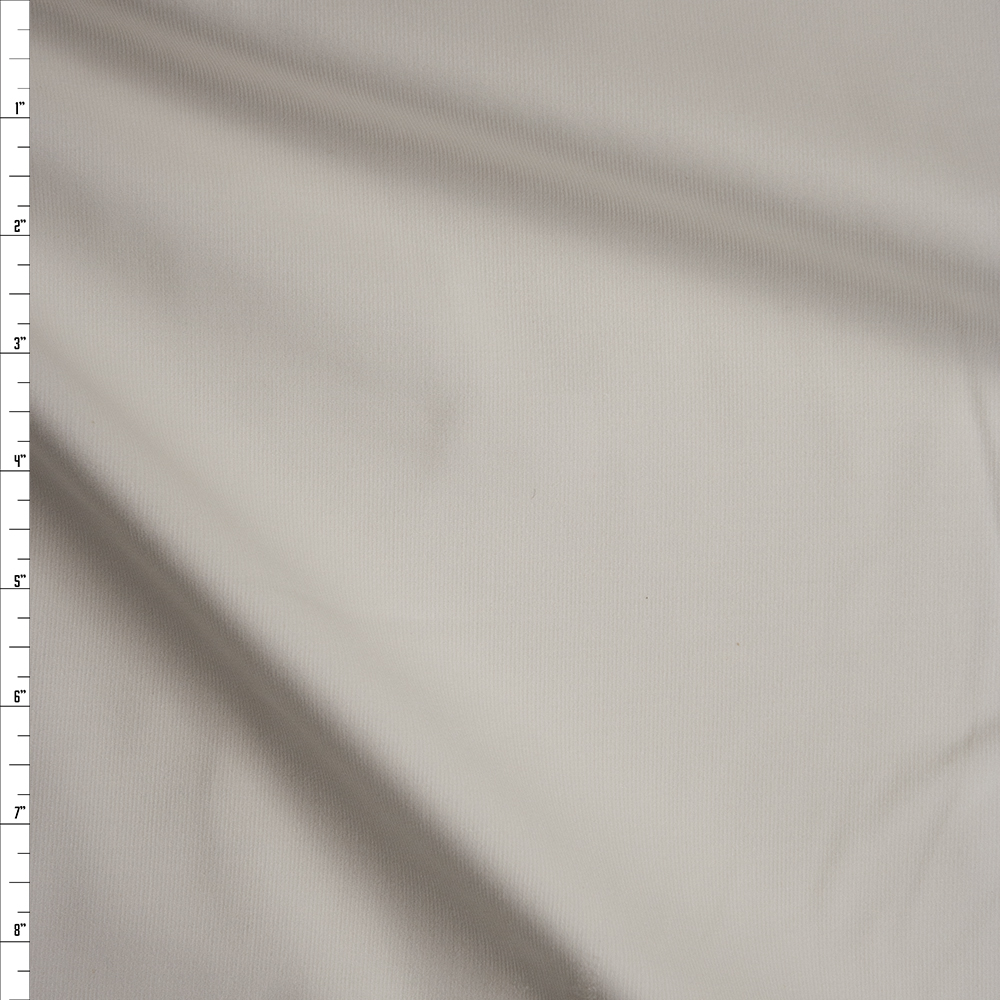 Offwhite Midweight Stretch Corduroy Fabric By The Yard
