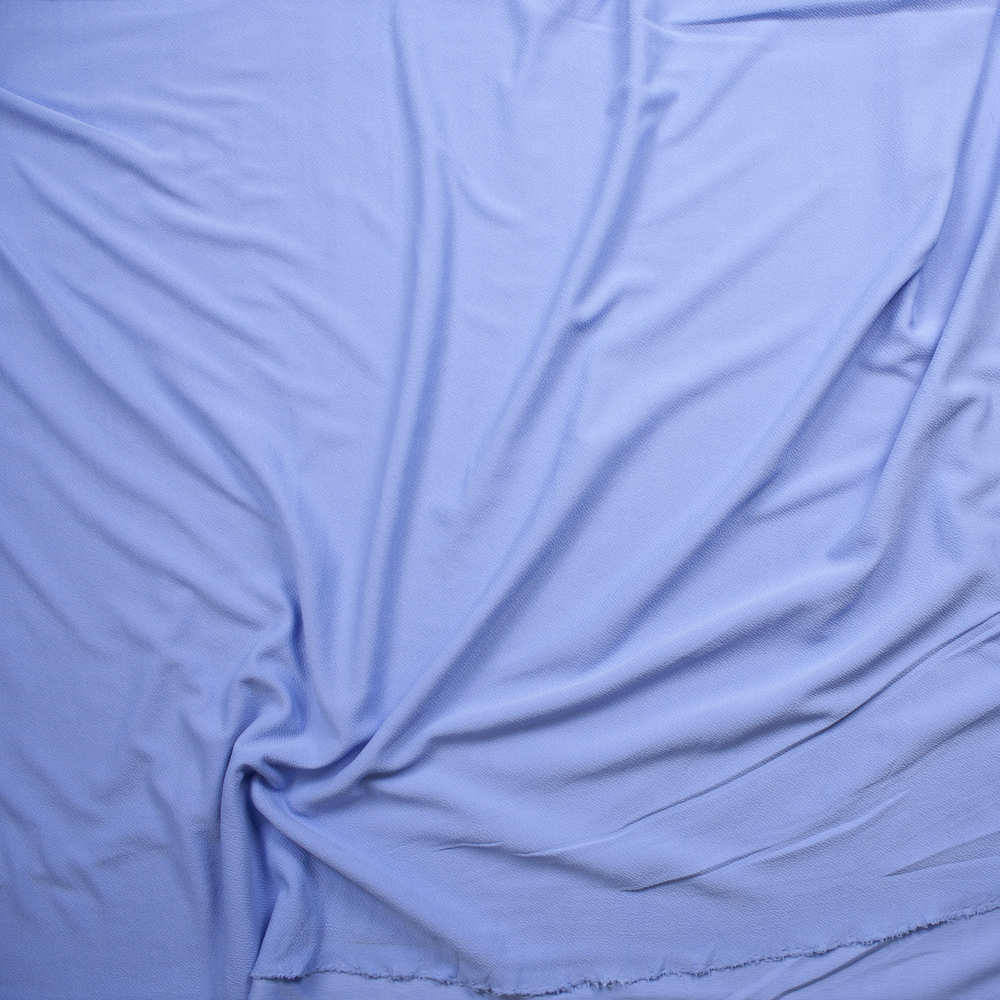 Light Blue Crepe Textured Liverpool Knit Fabric By The Yard - Wide shot