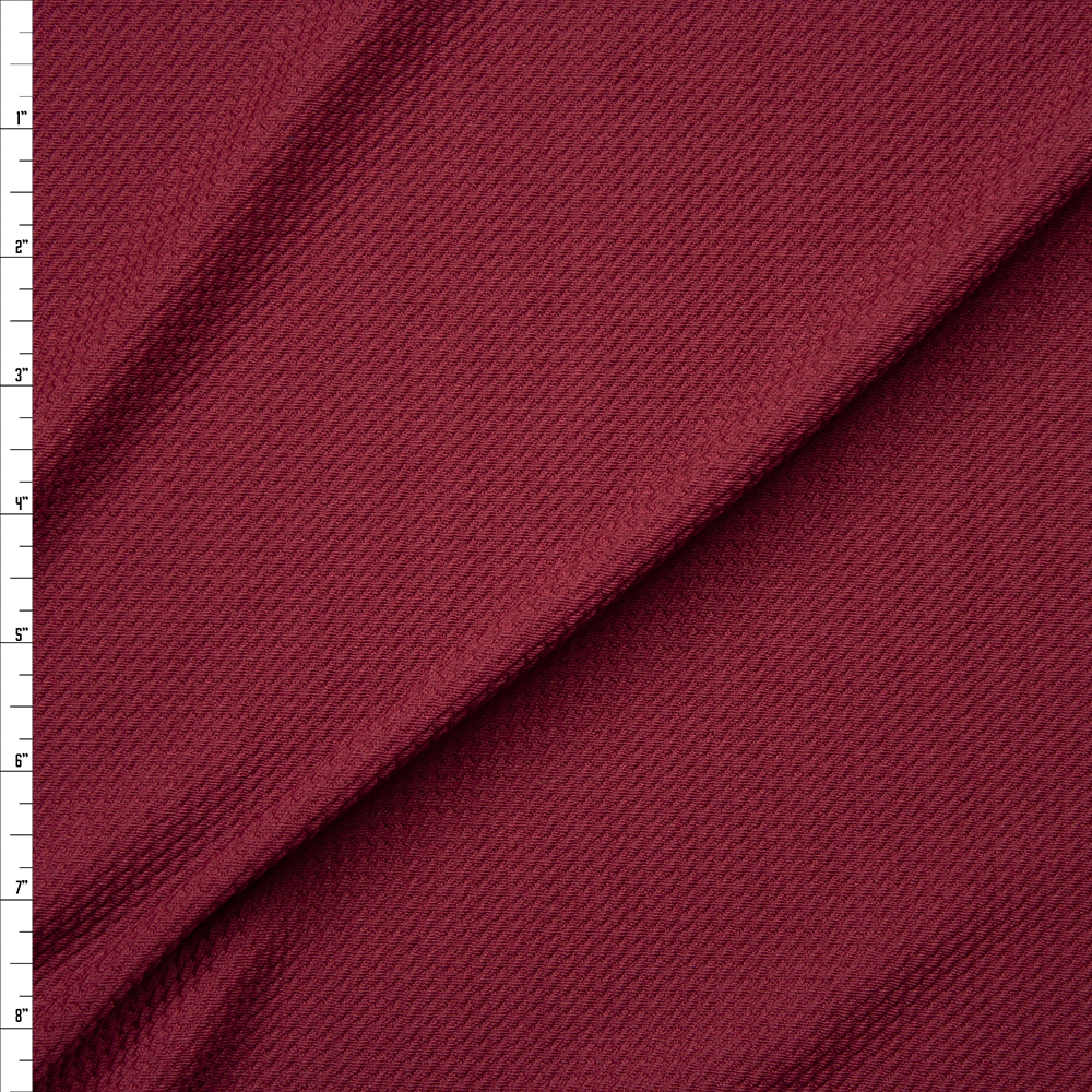 Solid Burgundy Bullet Liverpool Knit Fabric By The Yard
