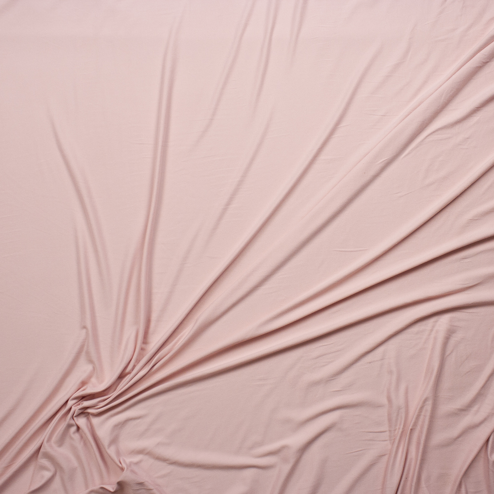 Blush Pink Double Brushed Poly Spandex Knit Fabric By The Yard - Wide shot