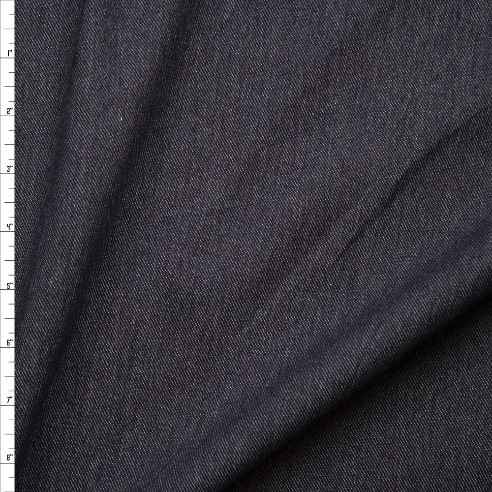 Dark Blue Heavy Denim Look Knit Fabric By The Yard