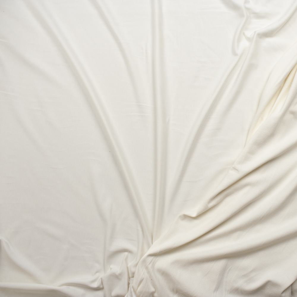 Offwhite Midweight Stretch Bamboo French Terry Fabric By The Yard - Wide shot