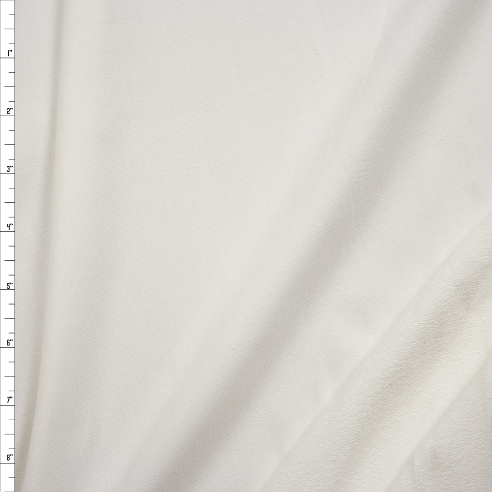 Offwhite Stretch Rayon French Terry Fabric By The Yard