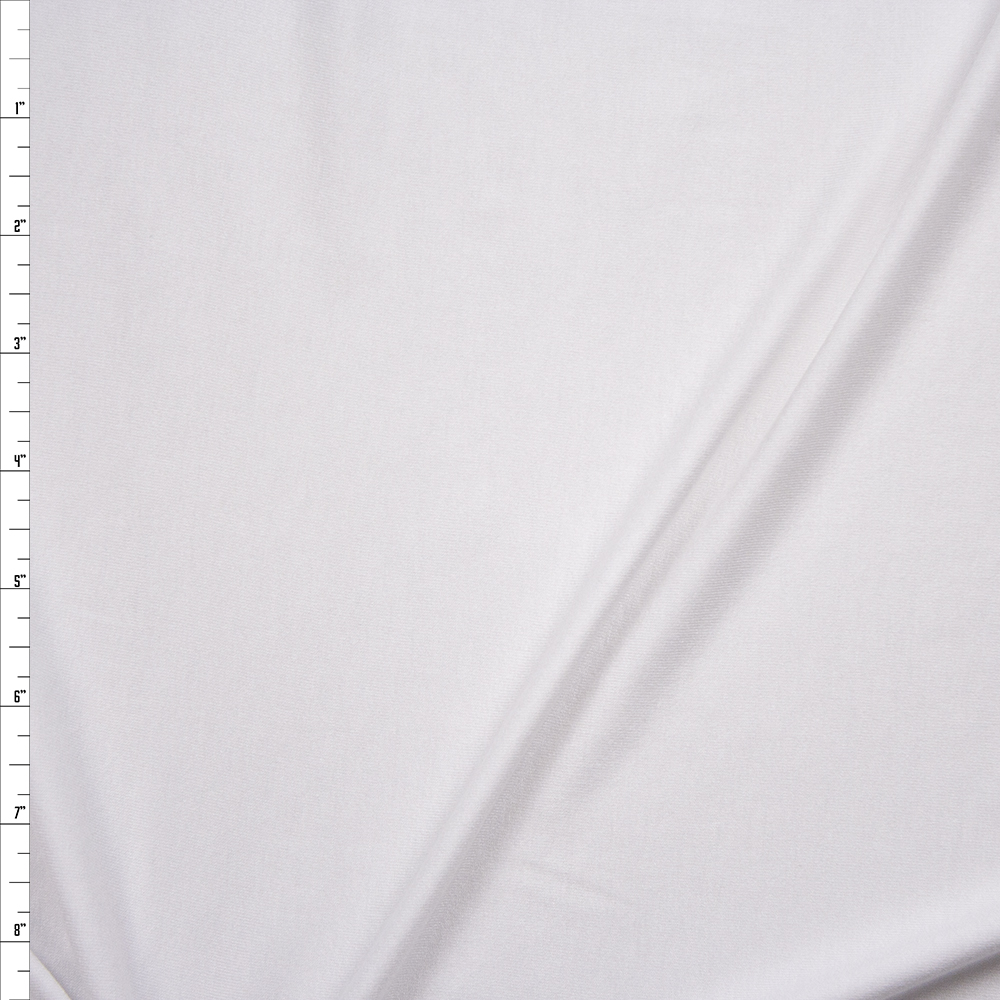 White Rayon/Spandex Lightweight Stretch Jersey Knit Fabric By The Yard
