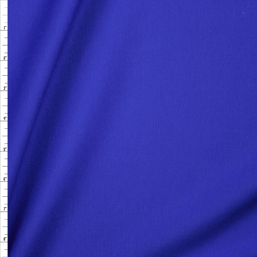 Royal Blue Heavyweight Stretch Ponte De Roma Fabric By The Yard