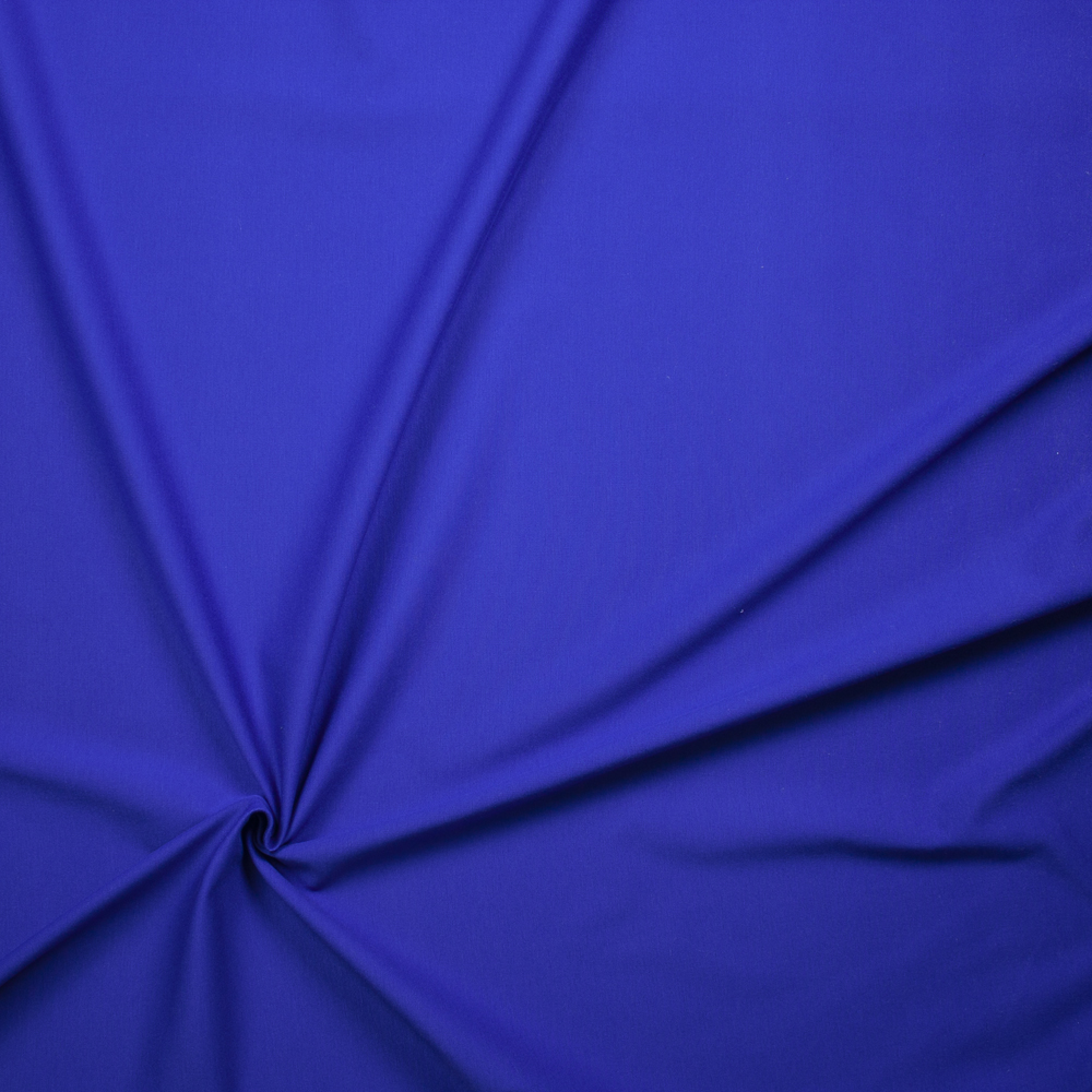 Royal Blue Heavyweight Stretch Ponte De Roma Fabric By The Yard - Wide shot