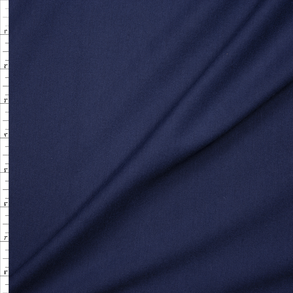 Navy Blue Midweight Stretch Ponte De Roma Fabric By The Yard