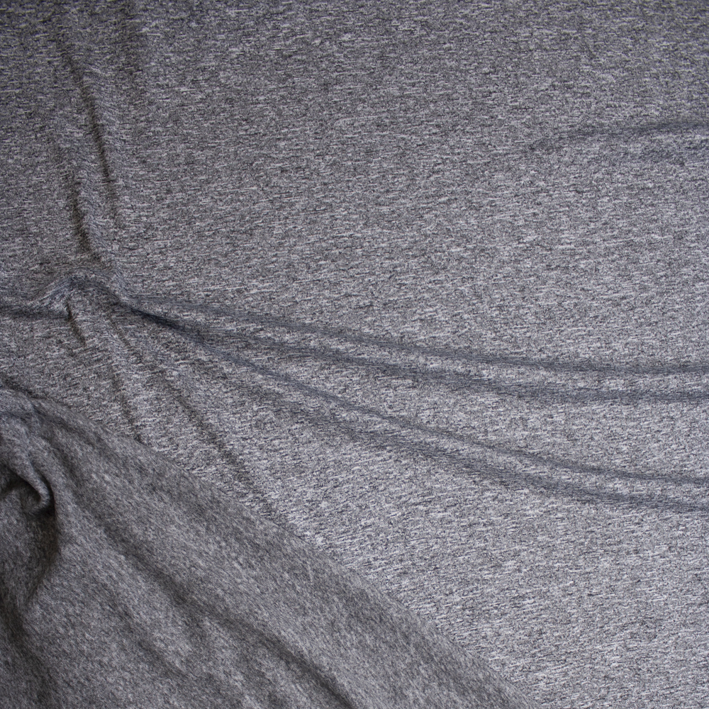Grey Heather Soft Brushed Stretch Sweater Knit Fabric By The Yard - Wide shot