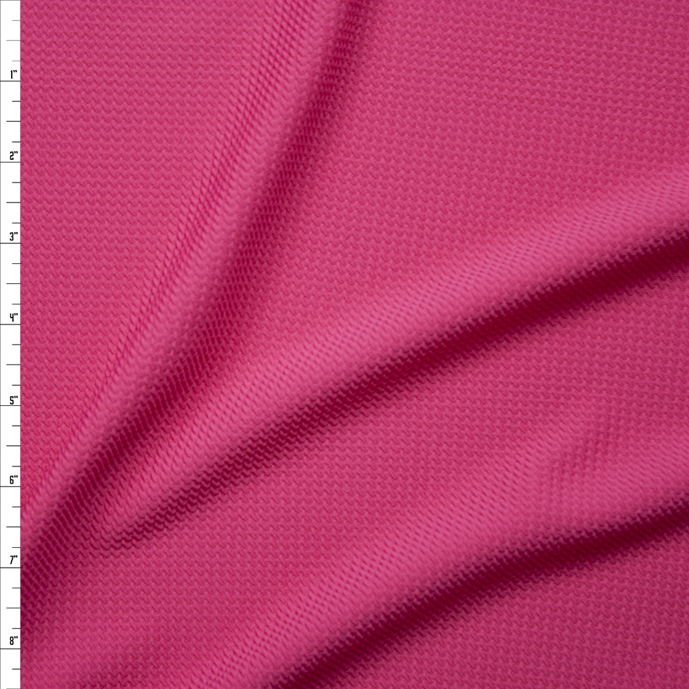 Solid Bright Pink Bullet Liverpool Knit Fabric By The Yard
