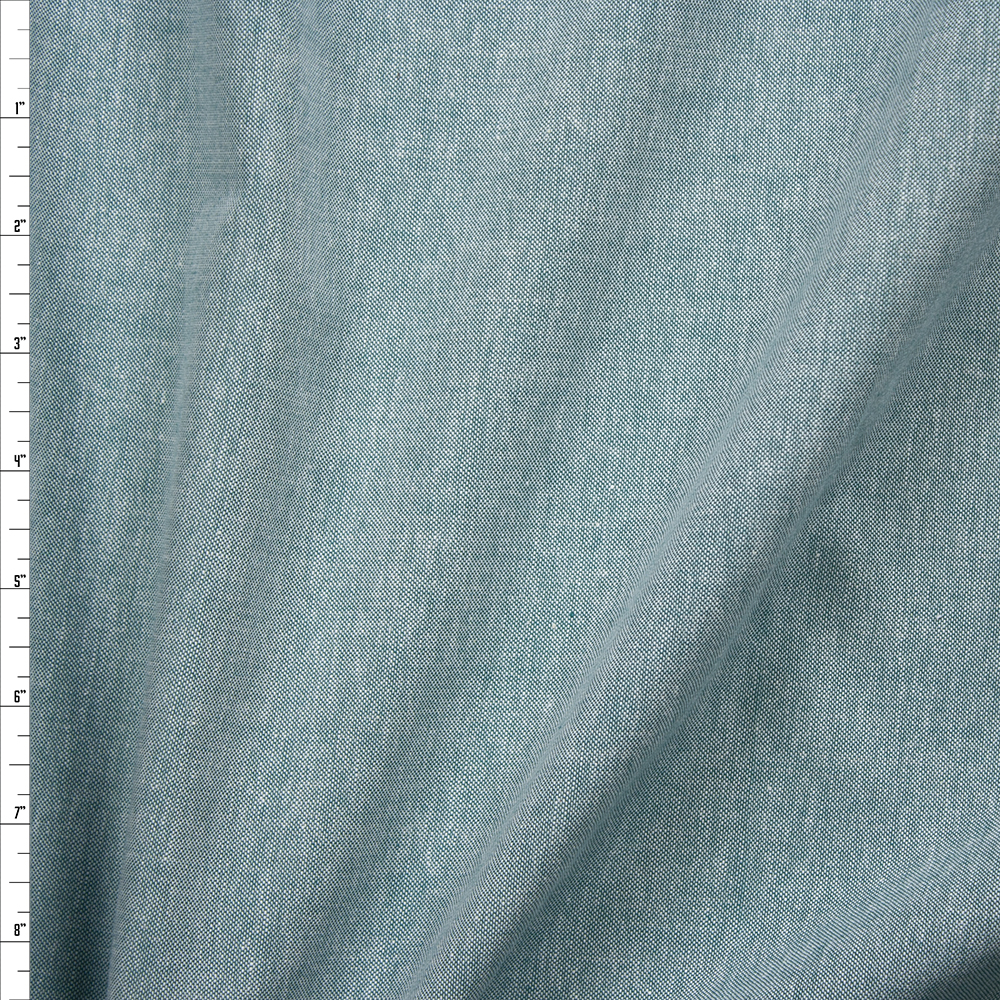 Emerald Lightweight Cotton Chambray Fabric By The Yard