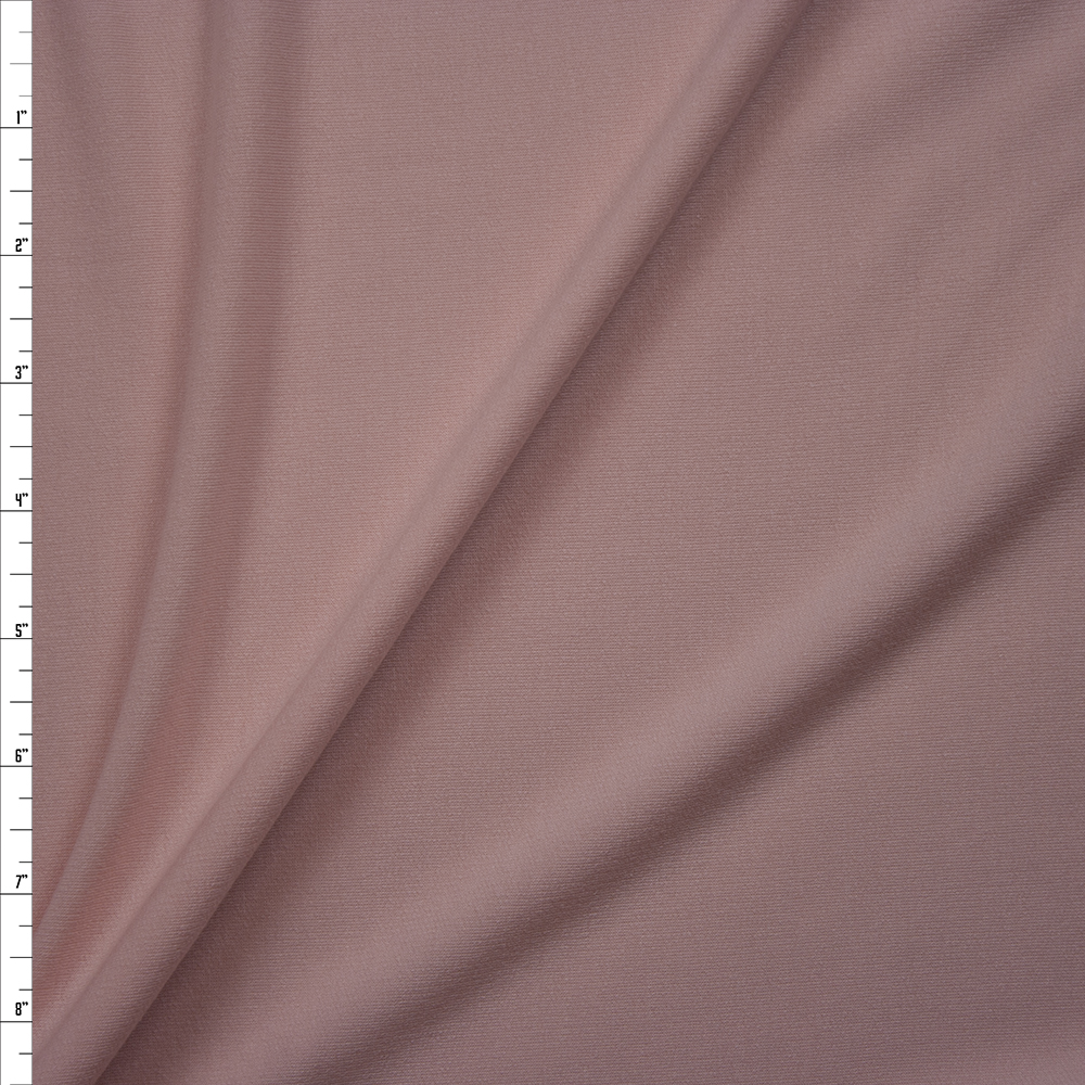 Blush Pink Poly/Rayon French Terry Fabric By The Yard