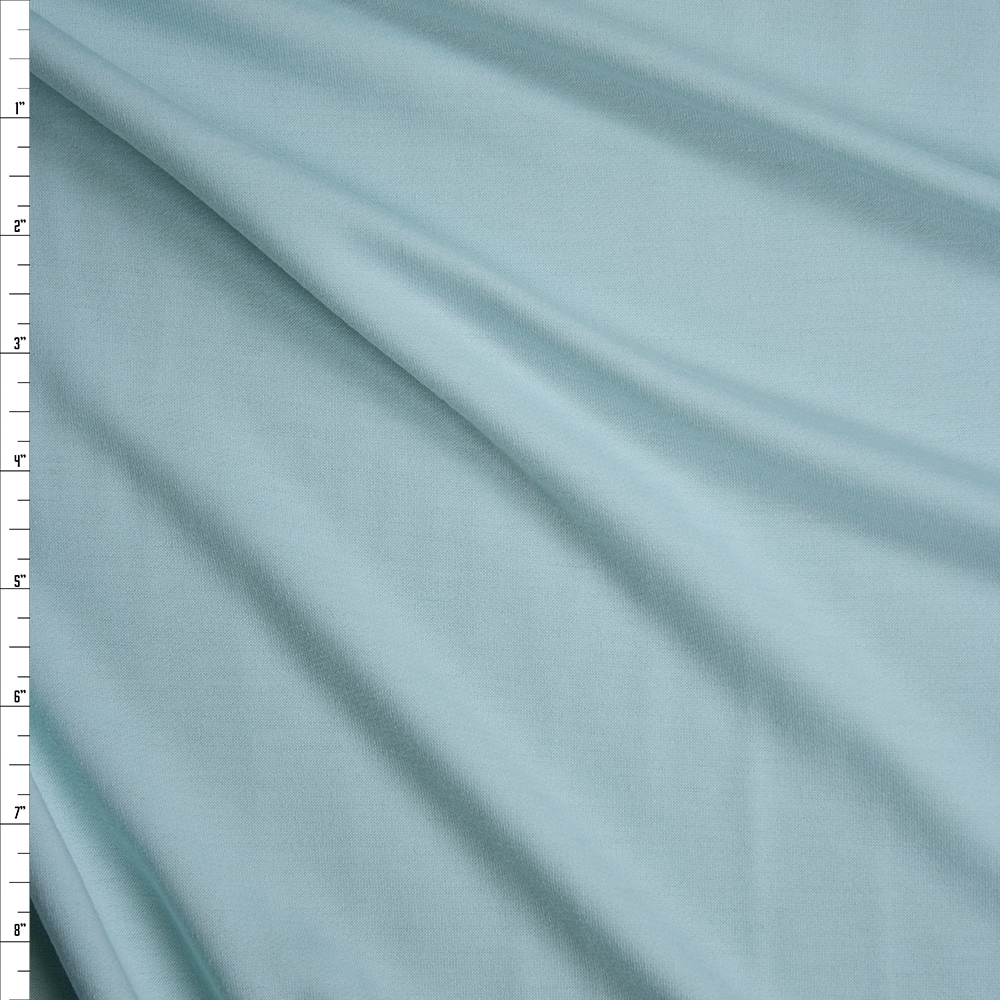 Mint Green Poly/Rayon French Terry Fabric By The Yard