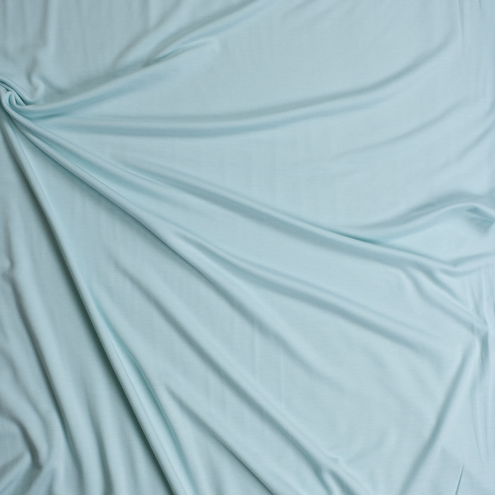 Mint Green Poly/Rayon French Terry Fabric By The Yard - Wide shot