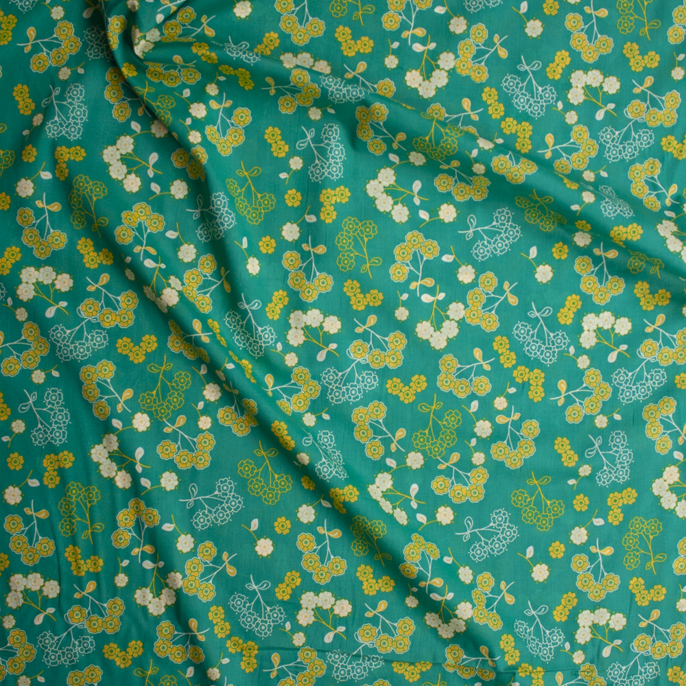 “Geisha Bliss” Cotton Lawn Print from Art Gallery Fabrics Fabric By The Yard - Wide shot