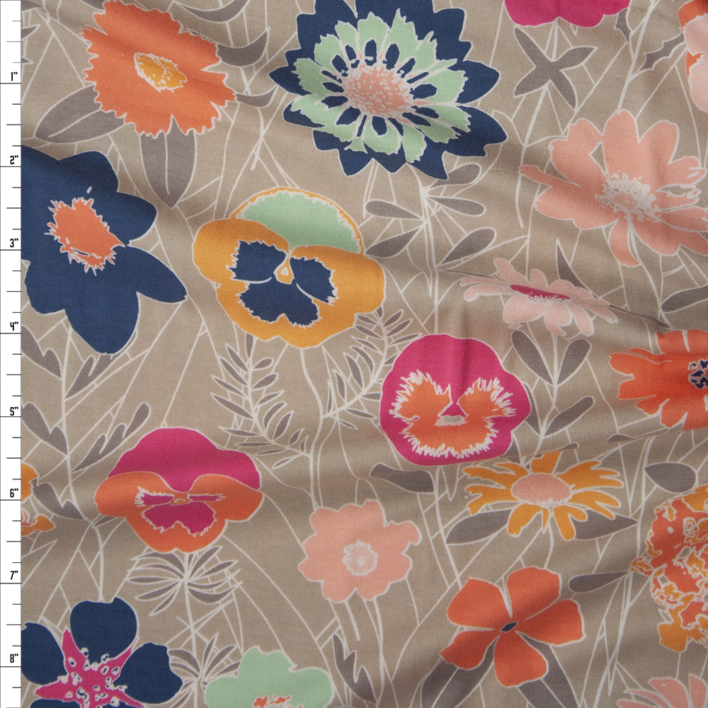 “Curiosities K-19130” Cotton Spandex Knit from Art Gallery Fabrics Fabric By The Yard