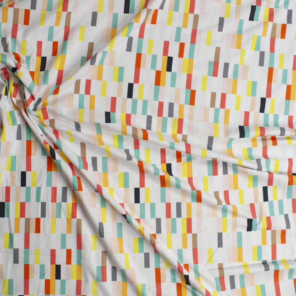 “Ice Cream Shop” Cotton Spandex Knit from Art Gallery Fabrics Fabric By The Yard - Wide shot