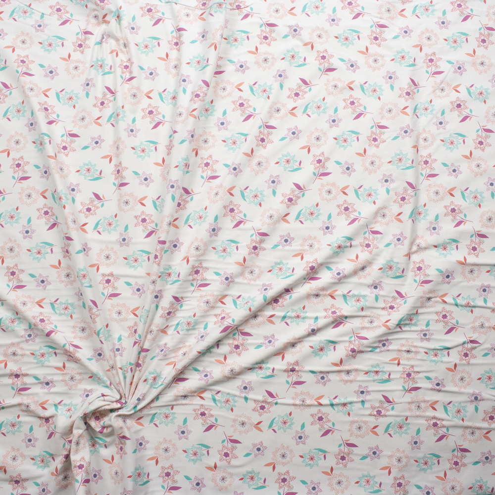 “Sparkler Celebrate” Cotton Spandex Knit from Art Gallery Fabrics Fabric By The Yard - Wide shot