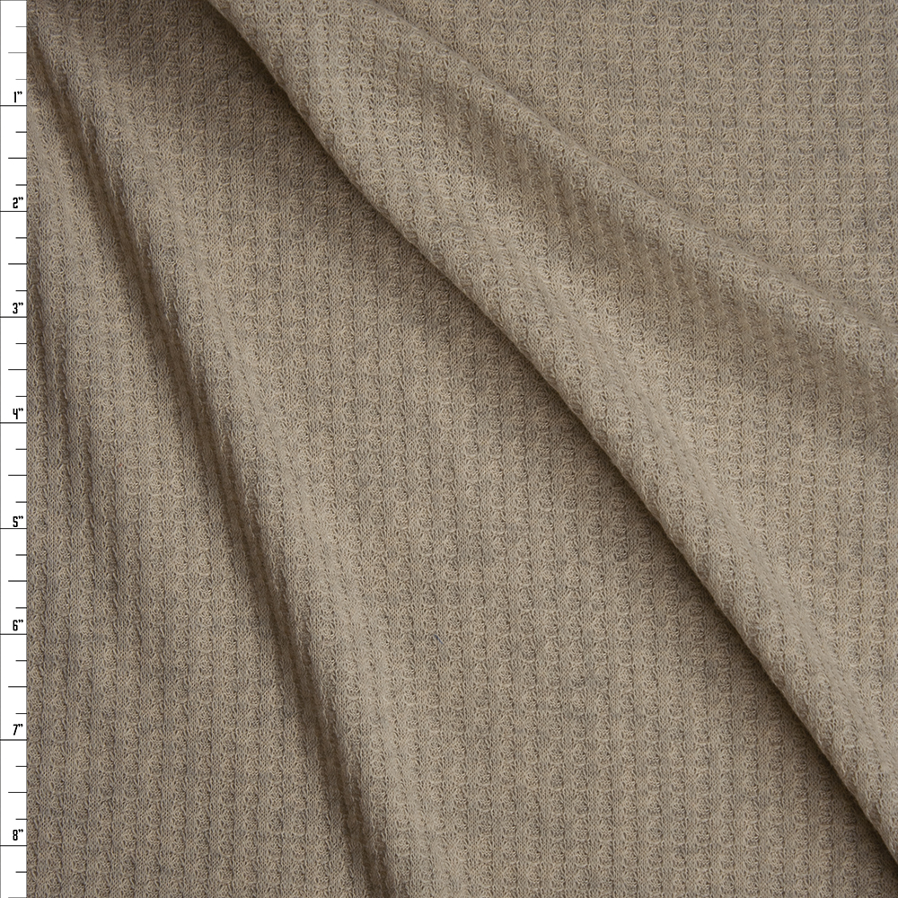 Oatmeal Soft Waffle Knit Fabric By The Yard
