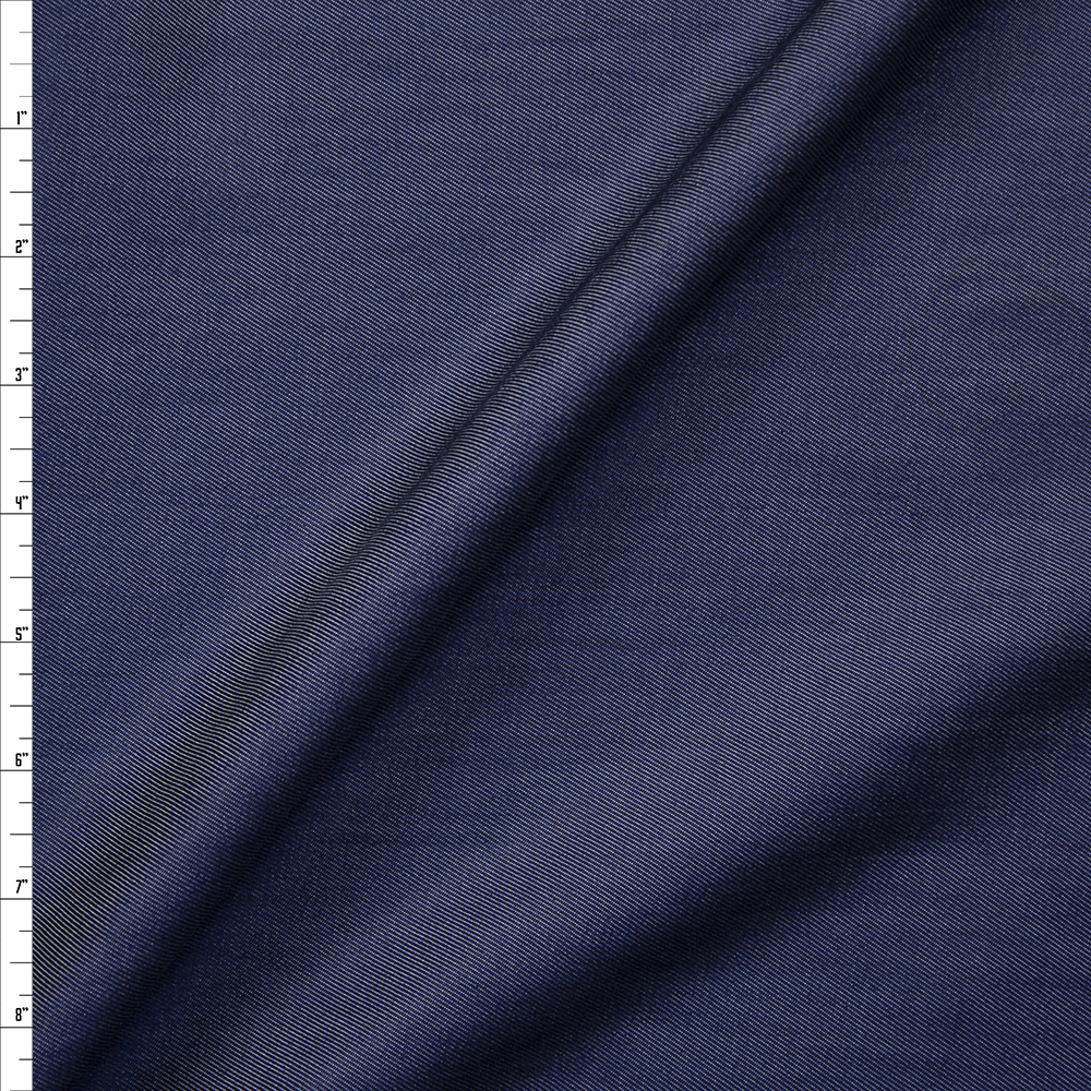 Dark Indigo Designer Tencel Denim Fabric By The Yard