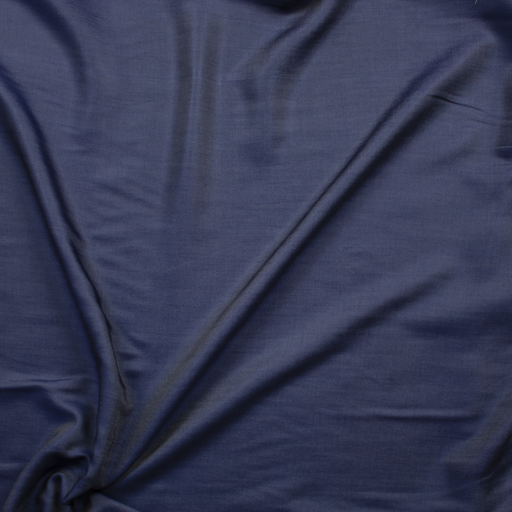 Dark Indigo Designer Tencel Denim Fabric By The Yard - Wide shot