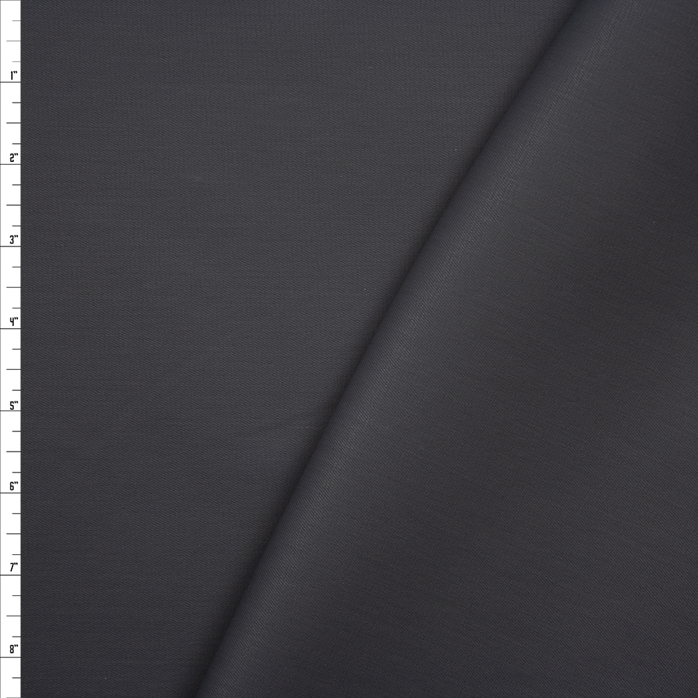 Charcoal Coated Midweight Stretch Denim Fabric By The Yard