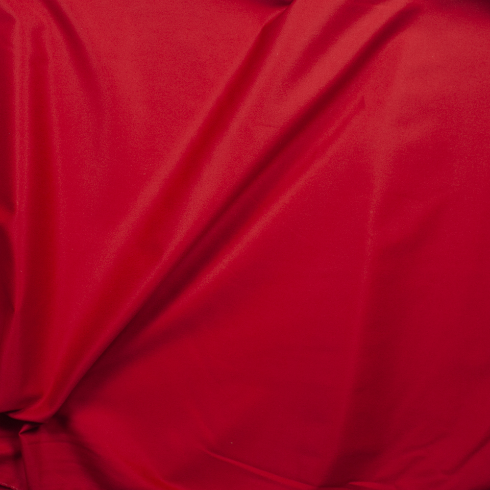 Red Midweight Stretch Twill Fabric By The Yard - Wide shot