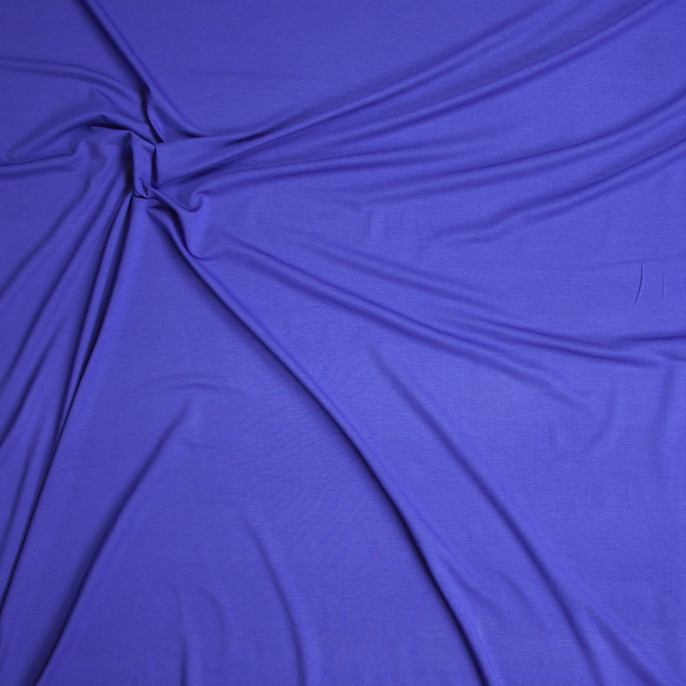 Royal Blue Stretch Tencel Jersey Knit Fabric By The Yard - Wide shot