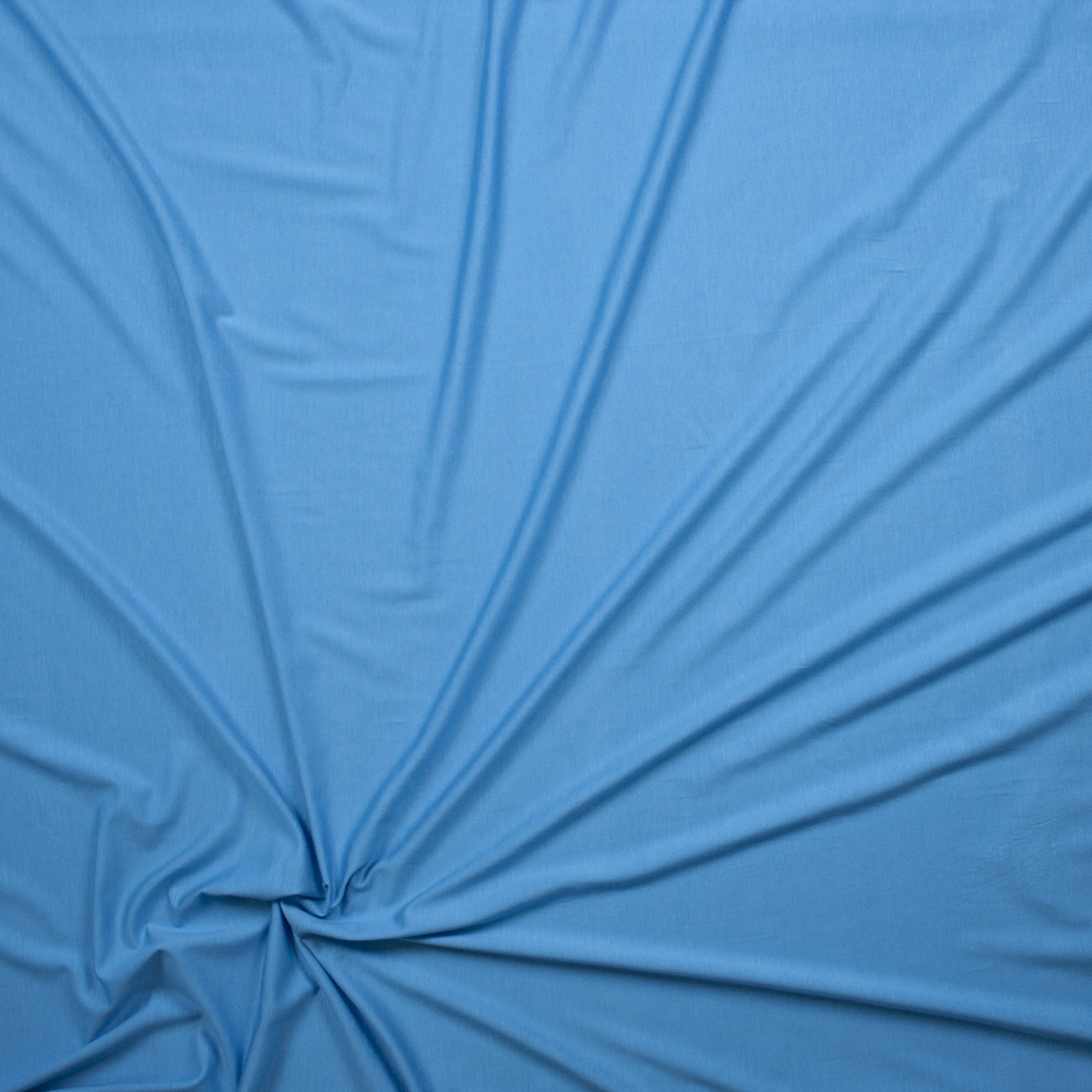 Turquoise Stretch Tencel Jersey Knit Fabric By The Yard - Wide shot