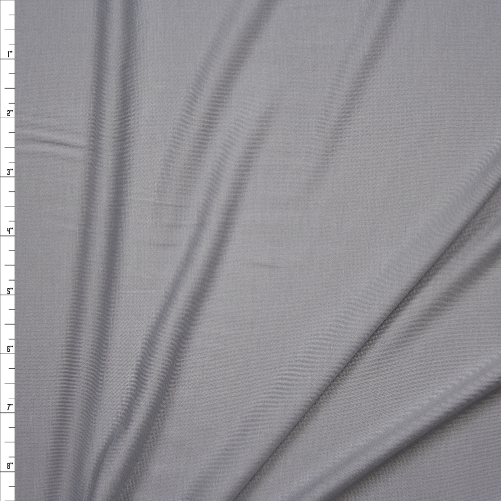 Light Grey Stretch Modal Jersey Knit Fabric By The Yard