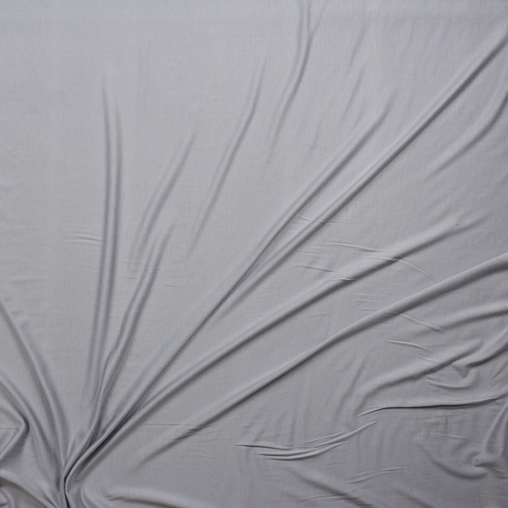 Light Grey Stretch Modal Jersey Knit Fabric By The Yard - Wide shot