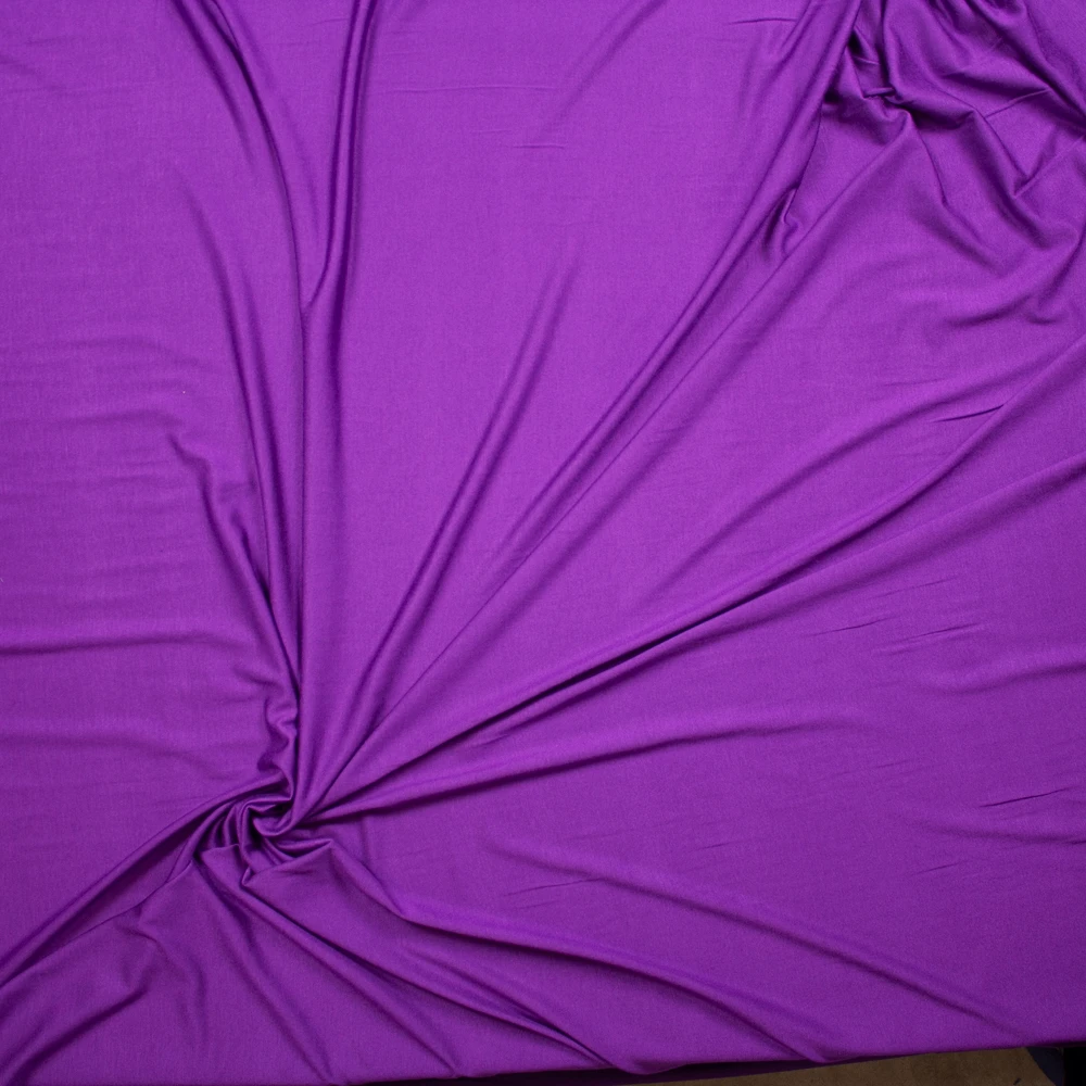 Purple Stretch Modal Jersey Knit Fabric By The Yard - Wide shot