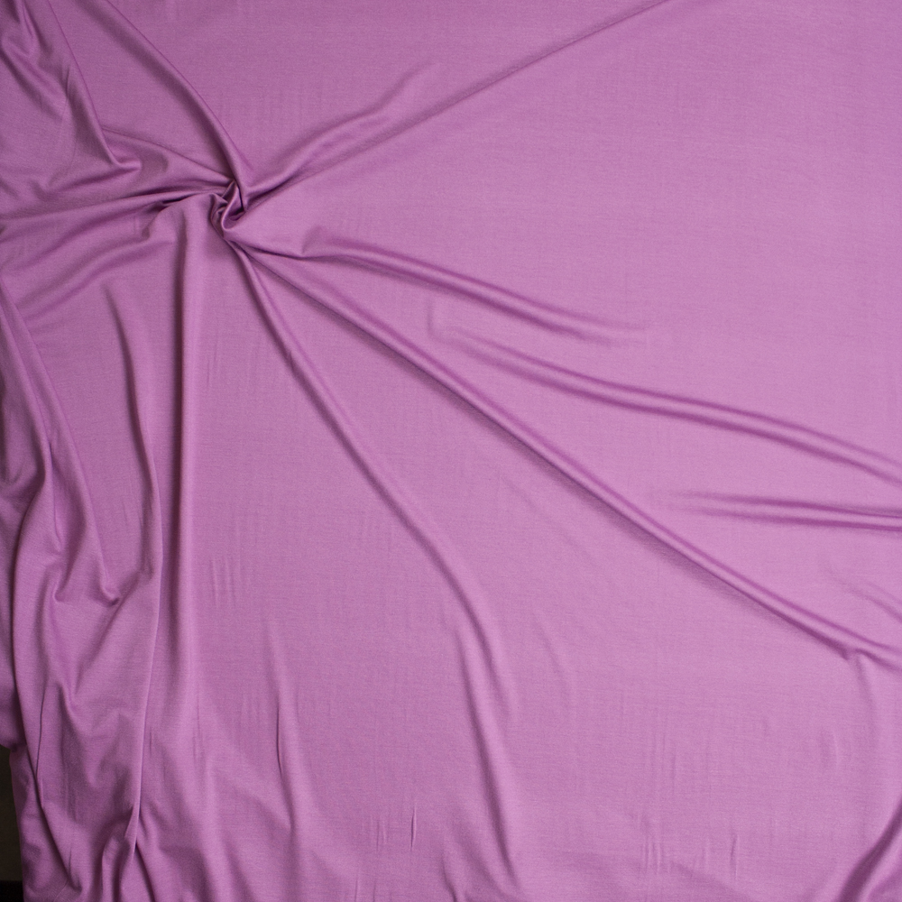 Orchid Stretch Modal Jersey Knit Fabric By The Yard - Wide shot