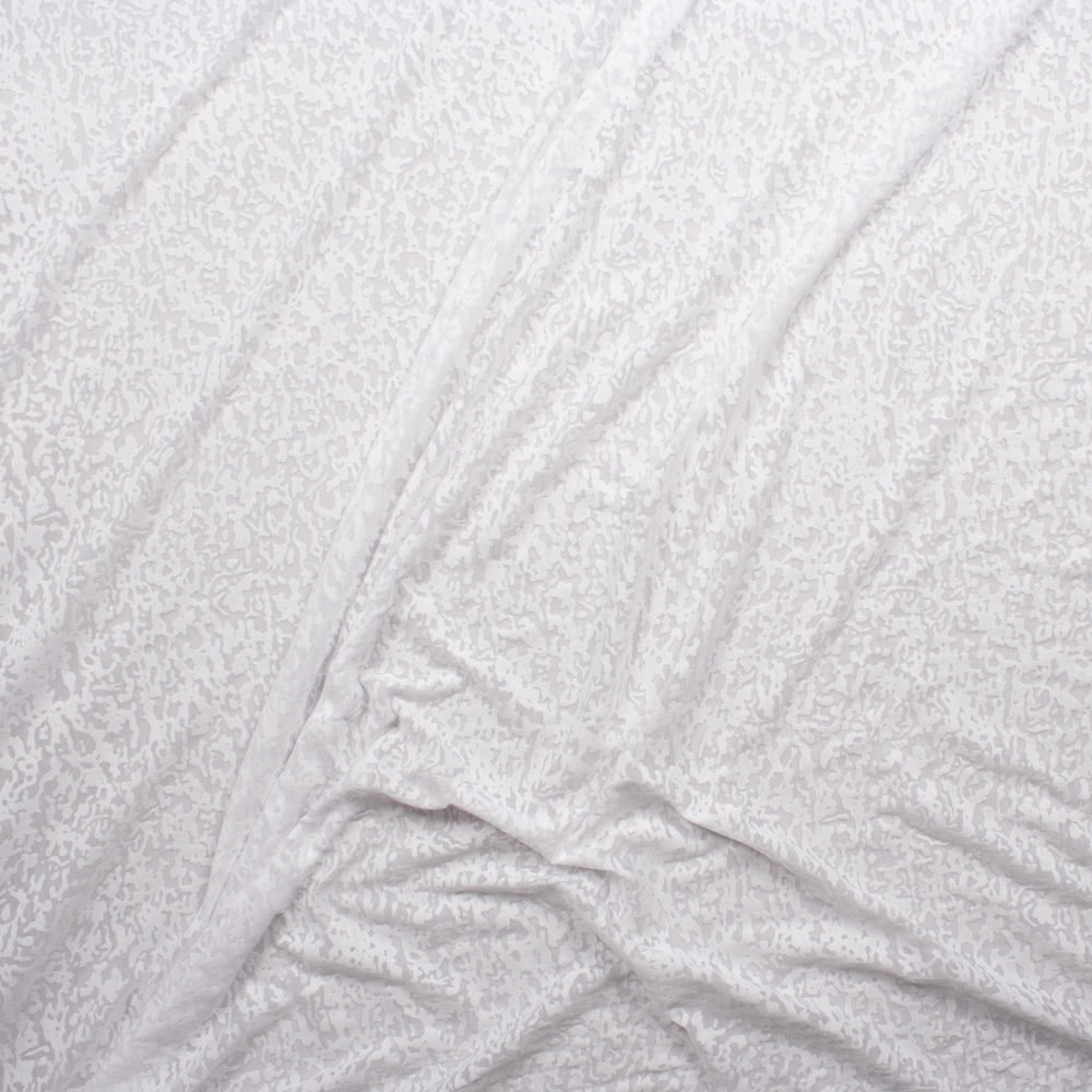 White Burnout Jersey Knit Fabric By The Yard - Wide shot
