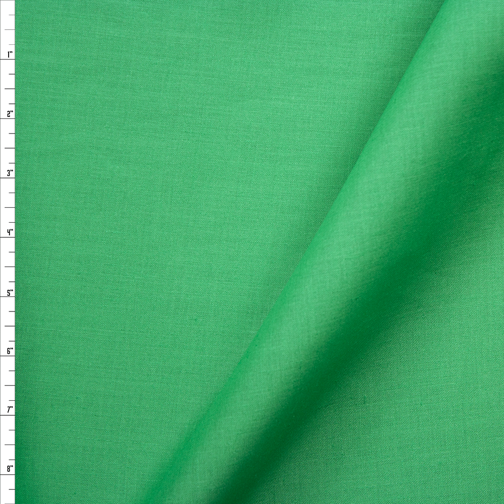 Kelly Green Midweight Linen Fabric By The Yard