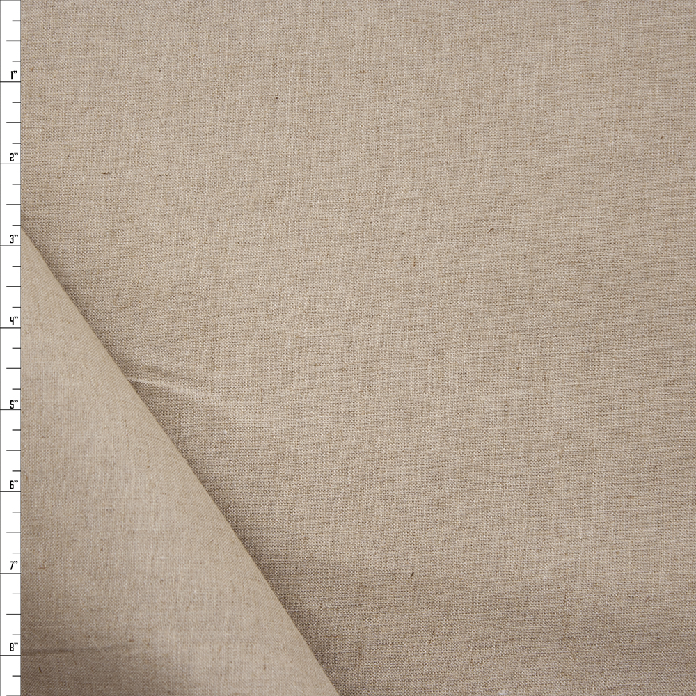 Natural Tan Midweight Cotton/Linen Blend Fabric By The Yard