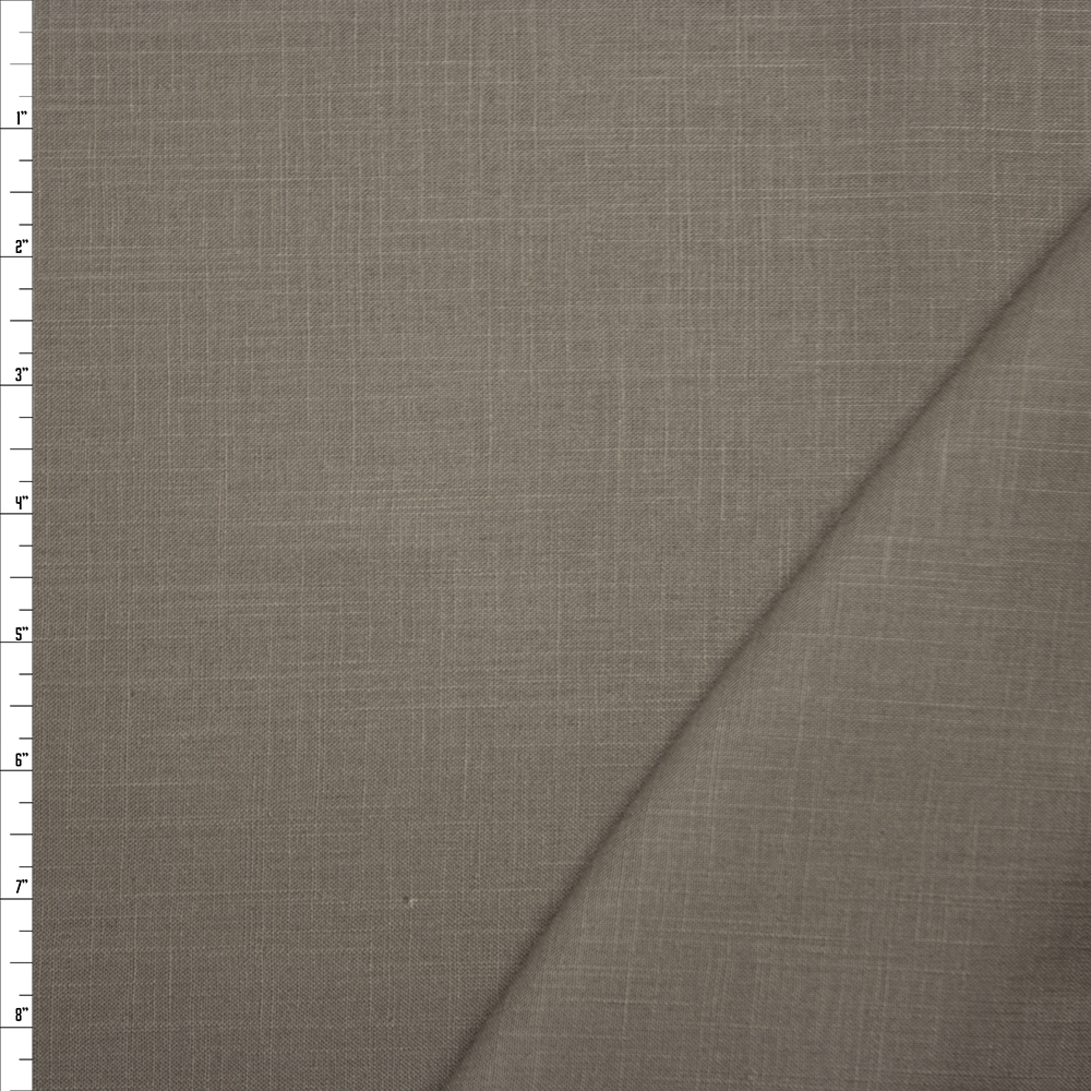 Taupe Midweight Rayon/Linen Blend Fabric By The Yard