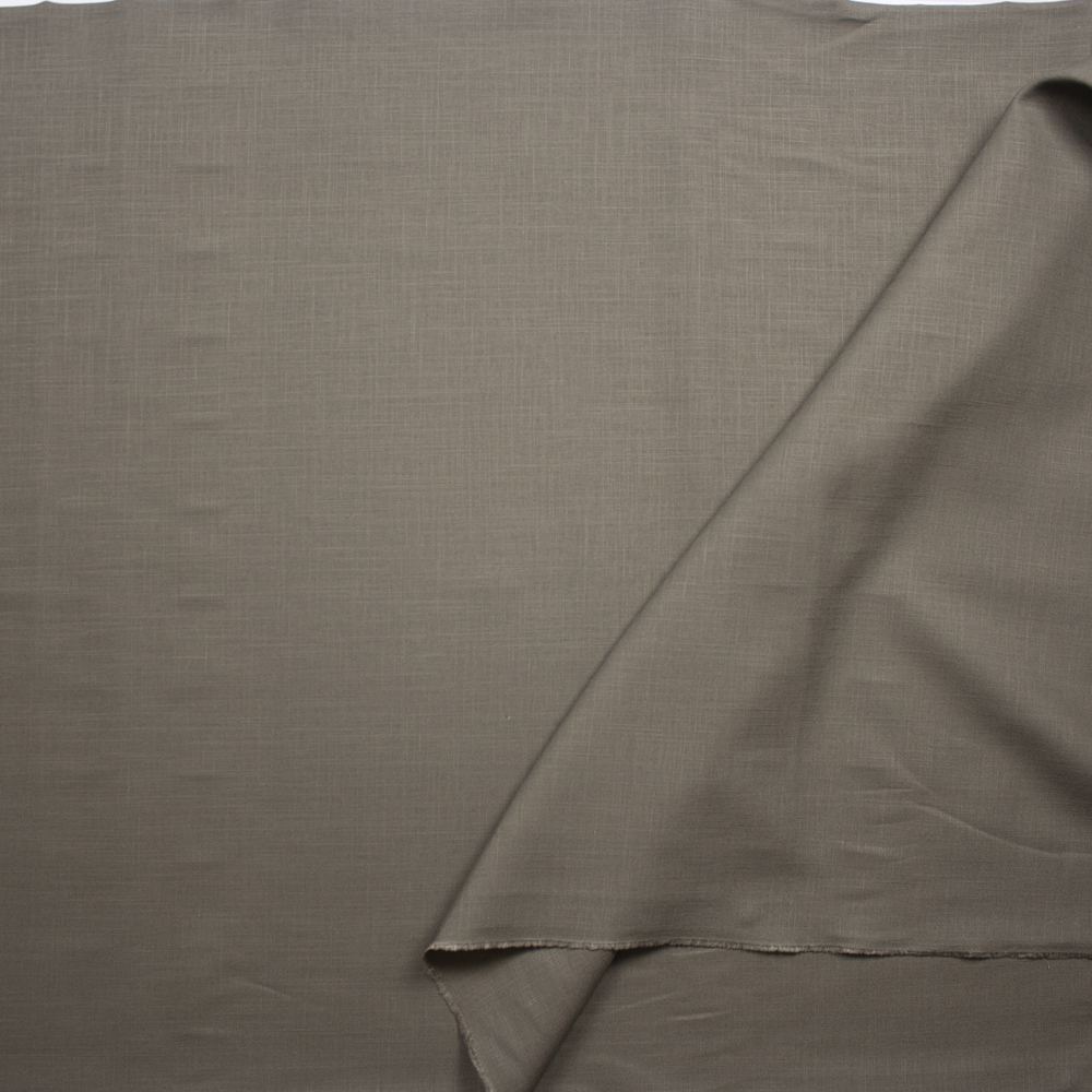 Taupe Midweight Rayon/Linen Blend Fabric By The Yard - Wide shot